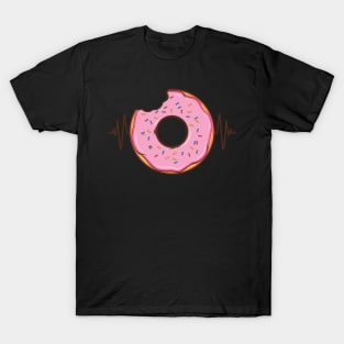 Pink Donut Heartbeat Tshirt T-Shirt